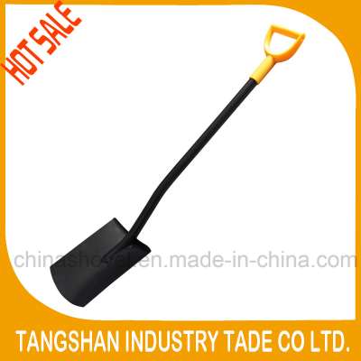 All Metal Ergonomic Handle Flat Spade Shovel